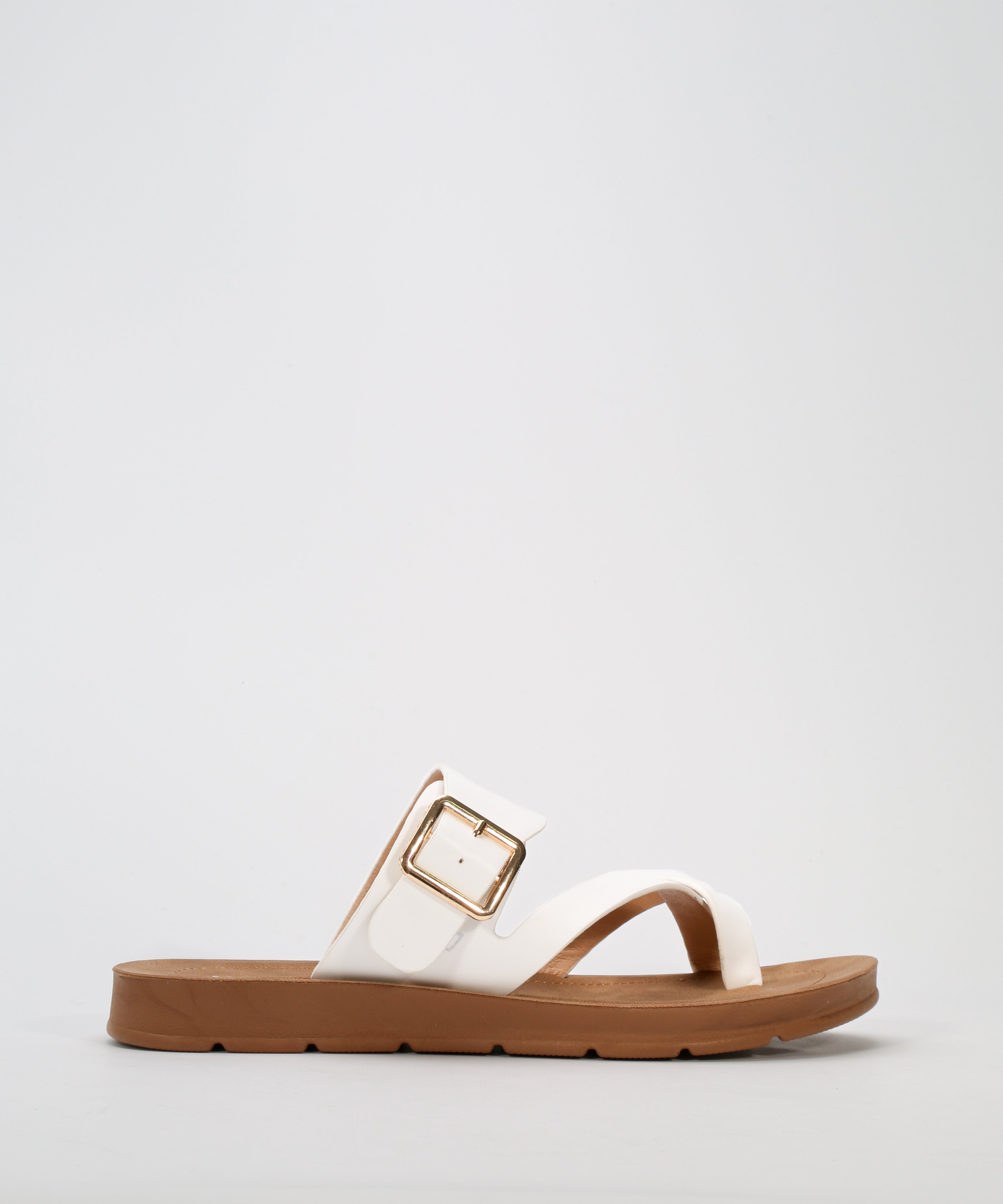 Sandalia plana hebilla